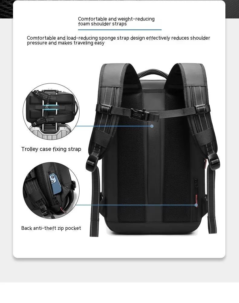 Mochila de gran capacidad con compresión al vacío
